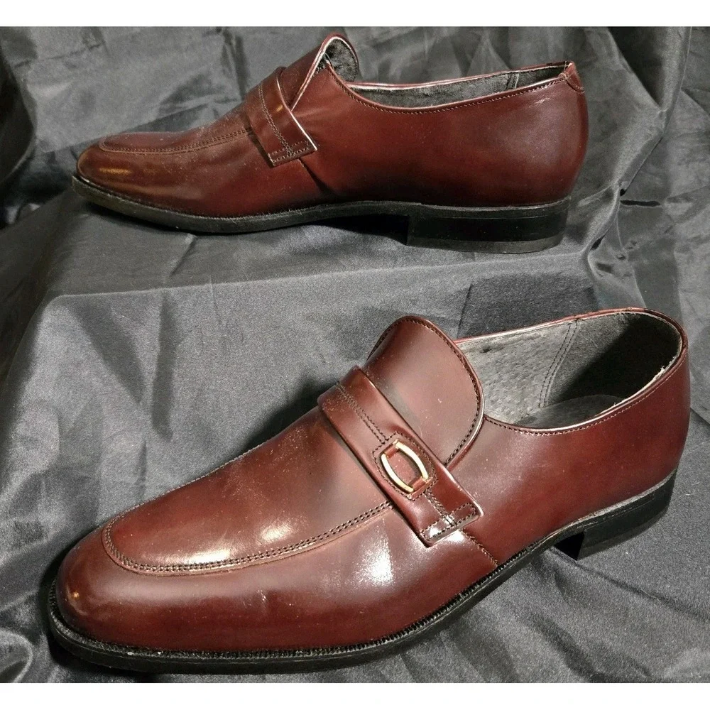 Vintage HANOVER 2573 Men\'s Plain Toe Blucher Dress Shoes Made in USA Size 10 D/B vintage hanover shoes products for sale | eBay main image 4